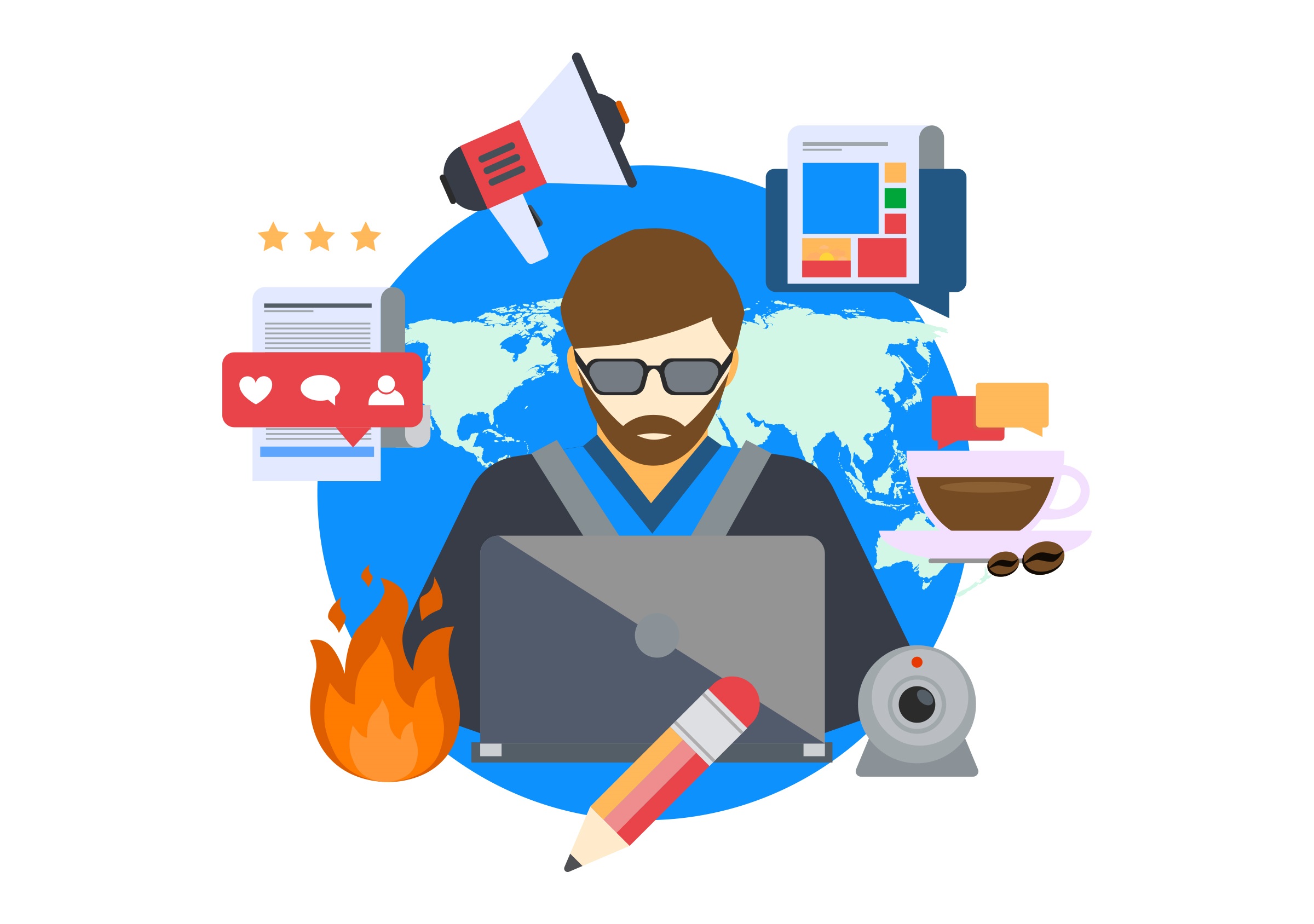 A professional editor is helping content marketers to edit content.