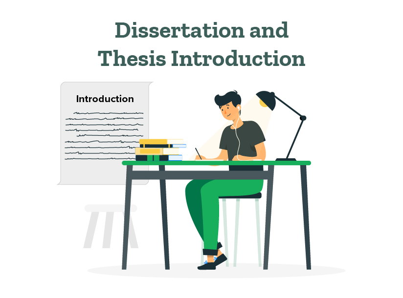 A student is writing a thesis introduction.