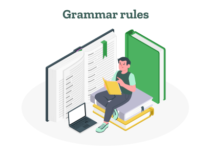 A man is explaining grammar rules