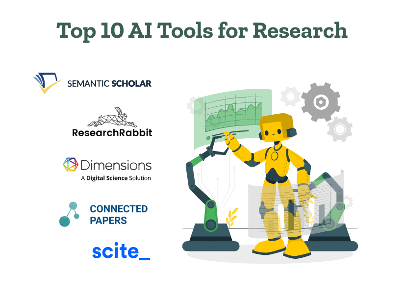List of top 10 AI tools for research
