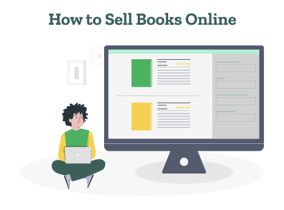 A marketer is explaining how to sell books online.